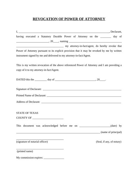 Revocation Of Power Of Attorney Fill Out Sign Online DocHub