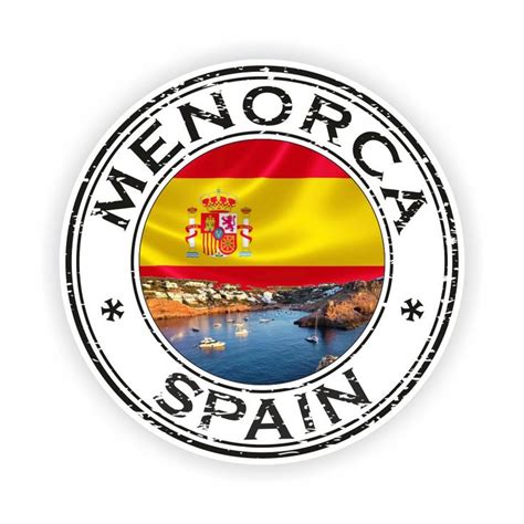 Spain Menorca Seal Sticker Round Flag For Laptop Book Fridge Guitar