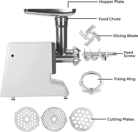 Geepas Meat Grinder 2000w Electric Meat Mincer Gmg767 Reverse Function Metal Cutting Plates