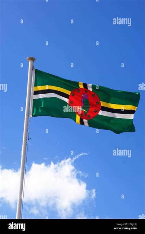 DOMINICA, ROSEAU, NATIONAL FLAG Stock Photo - Alamy