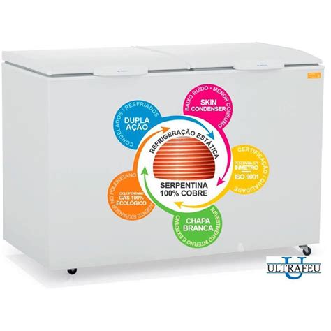 Freezer Horizontal Gelopar 411 Litros 2 Portas 127v Branco GHBS 410