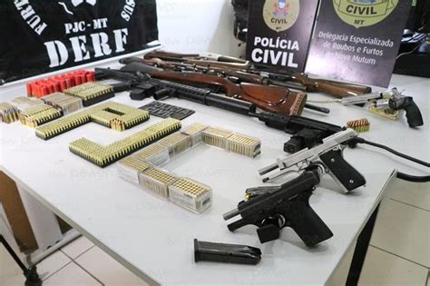 Nova Mutum Derf Apreende Armas E Munições Durante Cumprimento De