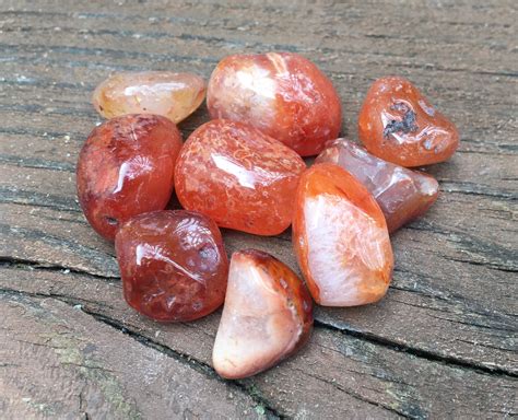 Natural Polished Carnelian Crystal Healing Pocket Stone T Etsy Israel