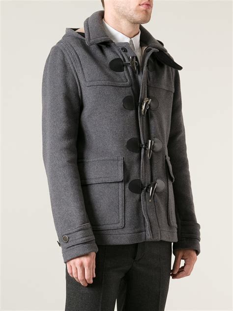 Lyst - Burberry brit Montgomery Duffle Coat in Gray for Men