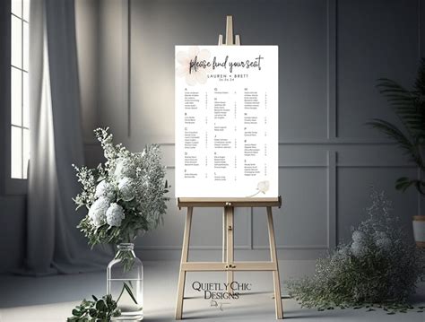 Plantilla de tabla de asientos para bodas Tabla de decoración Etsy México