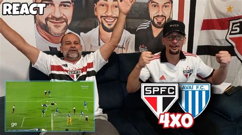 REACT SÃO PAULO 4X0 AVAÍ PARTIU CÓRDOBA YouTube