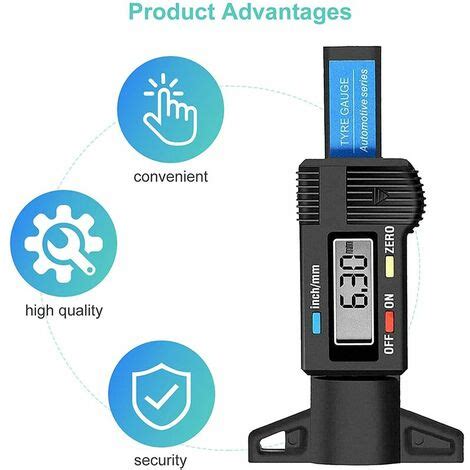 Jauge De Profondeur Num Rique De Pneu Jauge Caliper Lcd Mm De