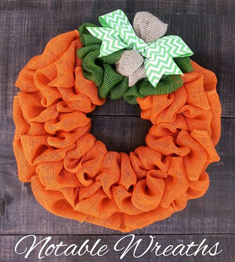 Fall Wreathpumpkin Wreath Burlap Wreath For Fall Autumn Etsy