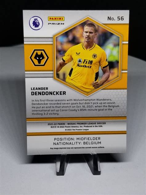 2021 22 Panini Mosaic Premier League LEANDER DENDONCKER Genesis SSP 56