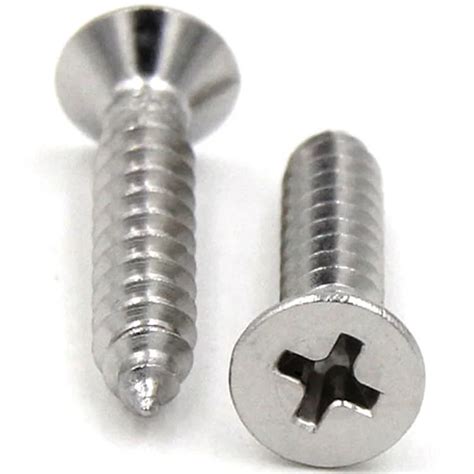 Iso 7050 Cross Recessed Flat Head Sel Stainless Steel 304 Tapping Screw