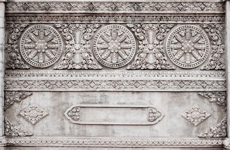 Premium Photo Close Up Of Ornate On Wall