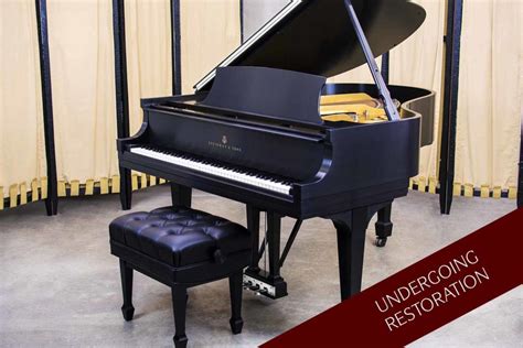 Sold Steinway Model M Grand Piano Satin Ebony Undergoing