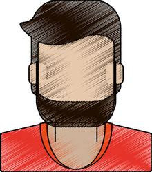 Colorful Silhouette Faceless Half Body Man Vector Image