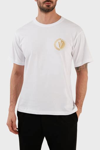 Versace 100 Pamuk Regular Fit Bisiklet Yaka Erkek T Shirt 74GAHT10