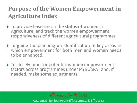 Ppt Women Empowerment In Agriculture Index Powerpoint Presentation Free Download Id9285885