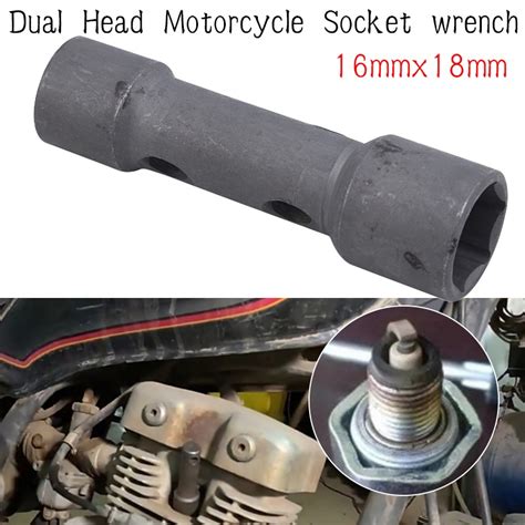 Dual Head Motorcycle Spark Plug Socket Wrench Sleeve Removal Tool