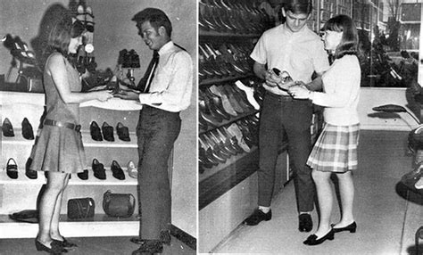 Vintage Photos Of Women Shopping For Shoe And The Humble Salesmen That