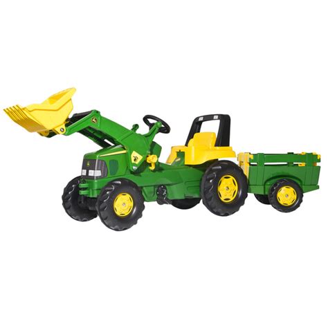 Tracteur à pédales RollyJunior John Deere avec remorque Rolly Toys