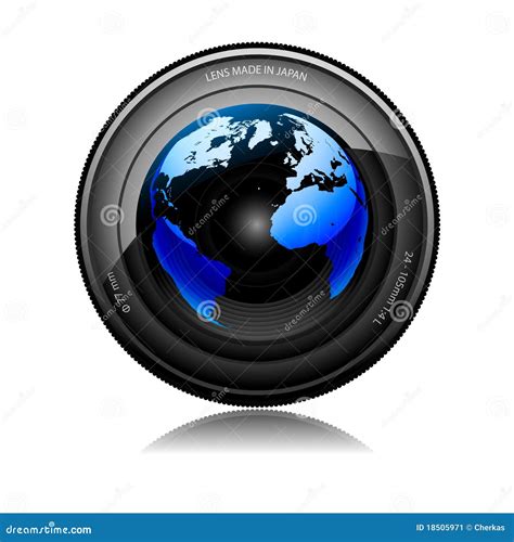 Telephoto lens camera stock vector. Illustration of eps10 - 18505971