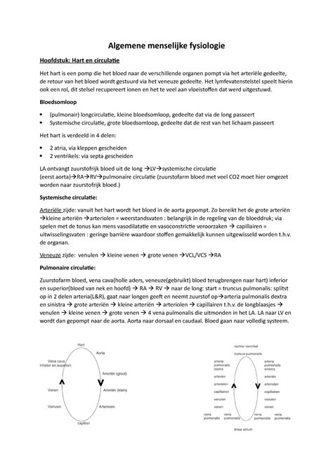 Algemene Menselijke Fysiologie Eerste Les Algemene Menselijke
