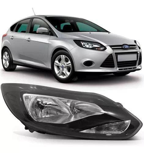 Farol Ford Focus 2014 2015 Máscara Negra Lado Direito