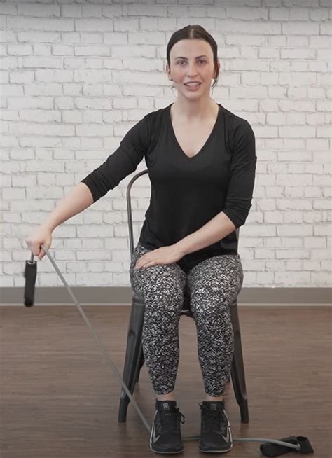 Seated Resistance Band Exercises—with Pdf And Video Workout