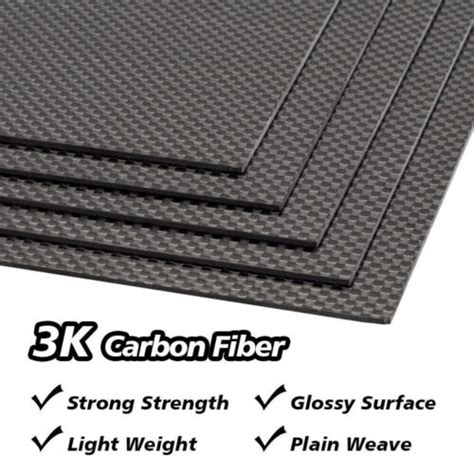 Carbon Platte 200mm X 300mm Hochglanz 0 5mm 1mm 2mm 3mm CFK Kohlefaser