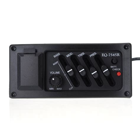 New 4 Bands Pre-Amp Preamplifier EQ 7545R Equalizer Pickup for Acoustic ...