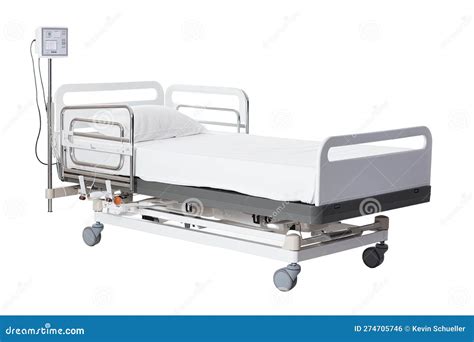 Hospital Bed Isolated on a Transparent Background Stock Photo - Image ...