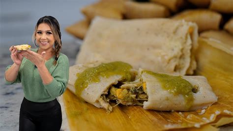 The Easiest Moist And Irresistible Tamales Verdes De Pollo Y Rajas No