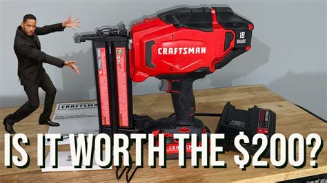 CRAFTSMAN Cordless Brad Nail Gun Unboxing Review And Features YouTube