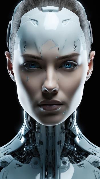 Premium Photo Generated Illustration Of Beautiful Female Robot With