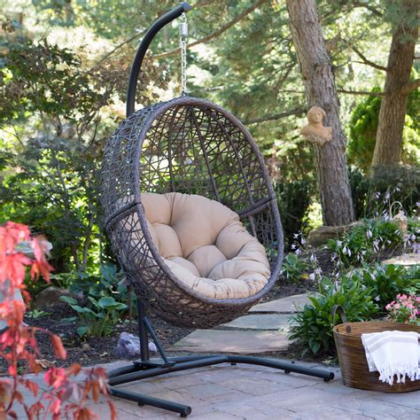 Outdoor wicker egg chair - bring an attractive and beautiful resting view at your premises ...