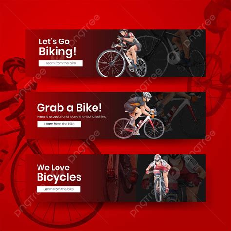 Watercolor Style Banner Template Celebrating World Bicycle Day Vector