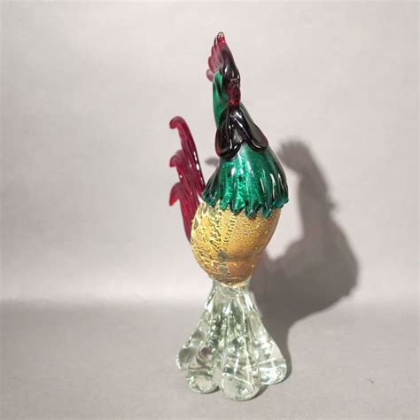 Large Murano Glass Rooster Figurine S For Sale At Pamono