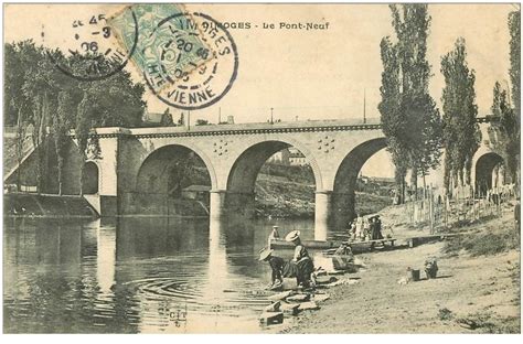 Limoges Le Pont Neuf Laveuses Lavandi Res