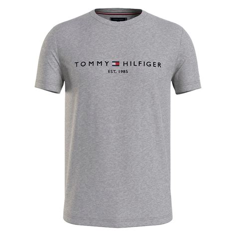 Camiseta Tommy Hilfiger Core Tommy Logo Masculina Cinza