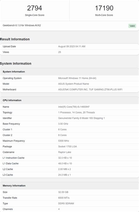 Intel Core i5-14600KF CPU Benchmarks Leak - PC Extreme