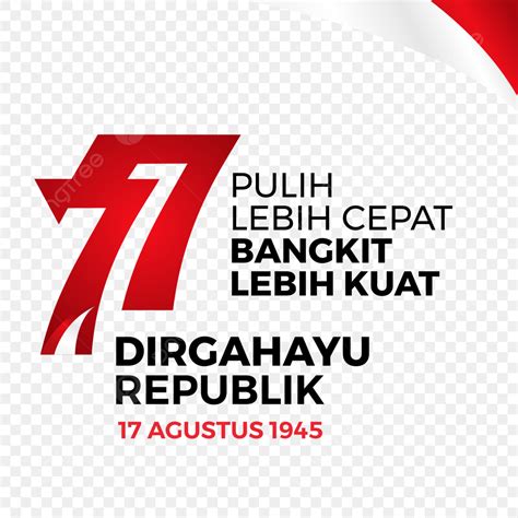 Gambar Template Desain Logo Ke 77 Hari Kemerdekaan Indonesia 2022 Logo