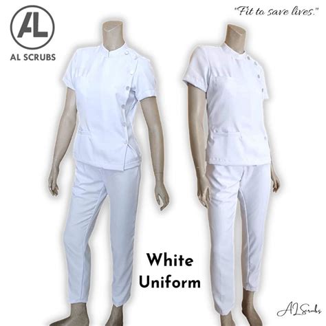 AL SCRUBS Healthcare White Uniform | Shopee Philippines