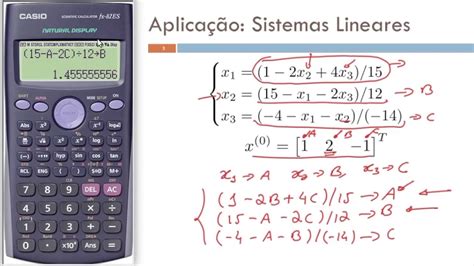 Calculadora Cient Fica Sistemas Lineares M Todo De Gauss Seidel