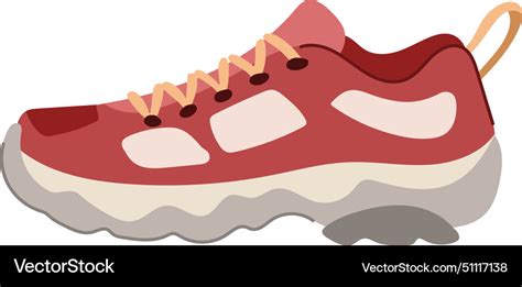 Gear hiking boots female cartoon Royalty Free Vector Image