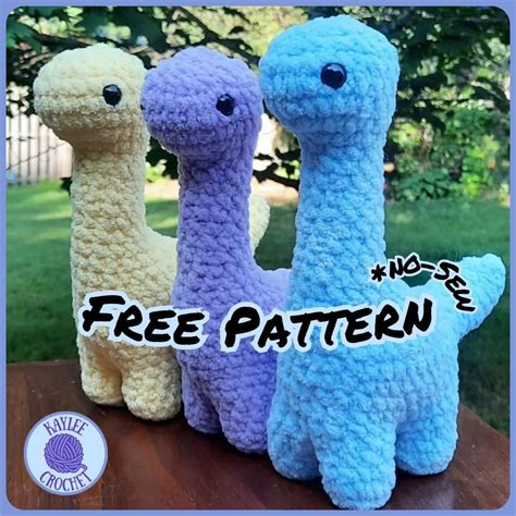 Kaylee Gibson On Instagram 🦕 Free Pattern 🦕 🦕 This Is A No Sew