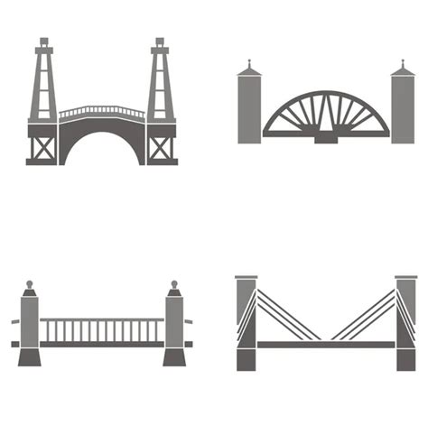 Bridge Silhouette Collection — Stock Vector © Dr Pas 6260643