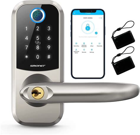 Smart Lock,Smonet Fingerprint Keyless Entry Locks with Touchscreen ...
