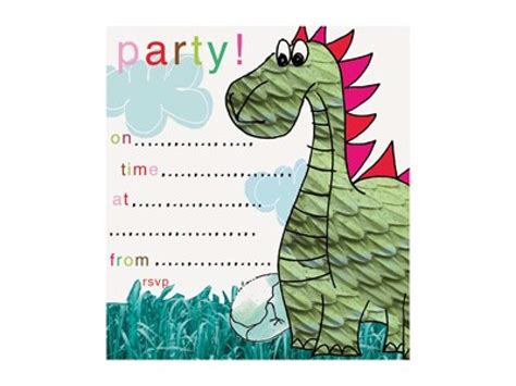 Blank Dinosaur Invitation Template Cards Design Templates