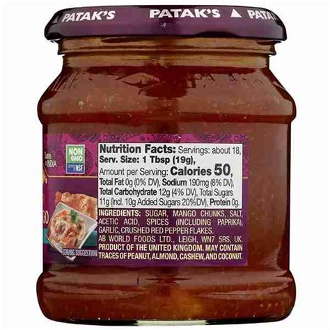 Pataks Hot Mango Chutney Food E Concepts