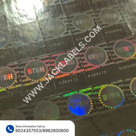 Pvc Best Hologram Sticker With Laser Numbering Packaging Type Sheets