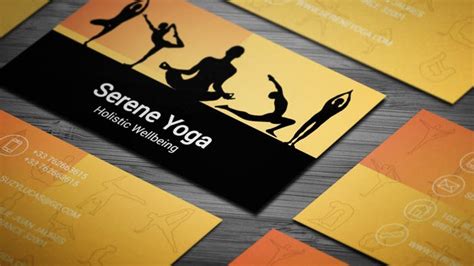 Breathe In Stand Out Unique Yoga Instructor Business Card Ideas