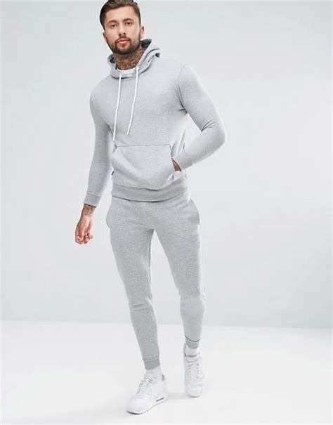 Slim Fit Custom Sport Wear Blank Mens Jogger Suit Muscle Fit 100